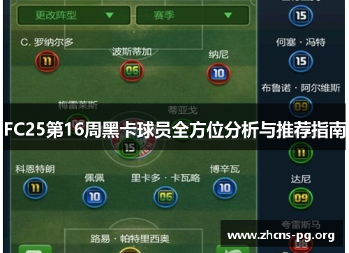 FC25第16周黑卡球员全方位分析与推荐指南 FC25第16周黑卡球员全方位分析与推荐指南